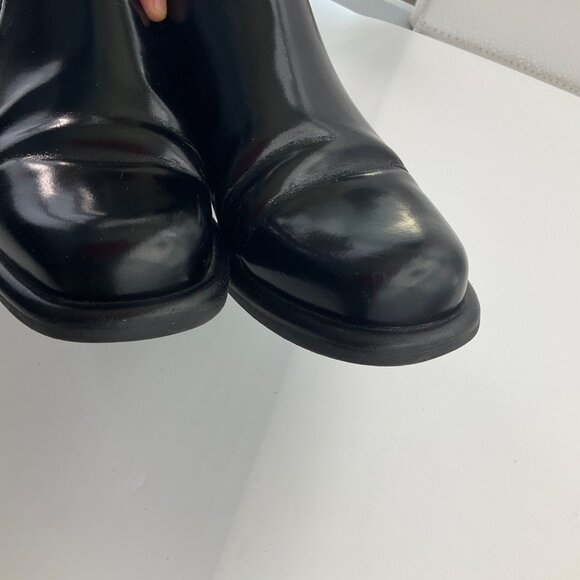 Cole Haan Womens Sz 7B Black Leather Chunky Chelsea Boots Slip-On Shoes Brazil - Picture 10 of 13